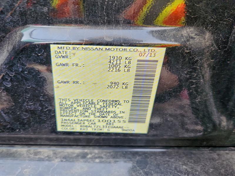 Продажа на аукционе авто 2014 Nissan Altima, vin: 1N4AL3AP6EC100155, номер лота: 96095925