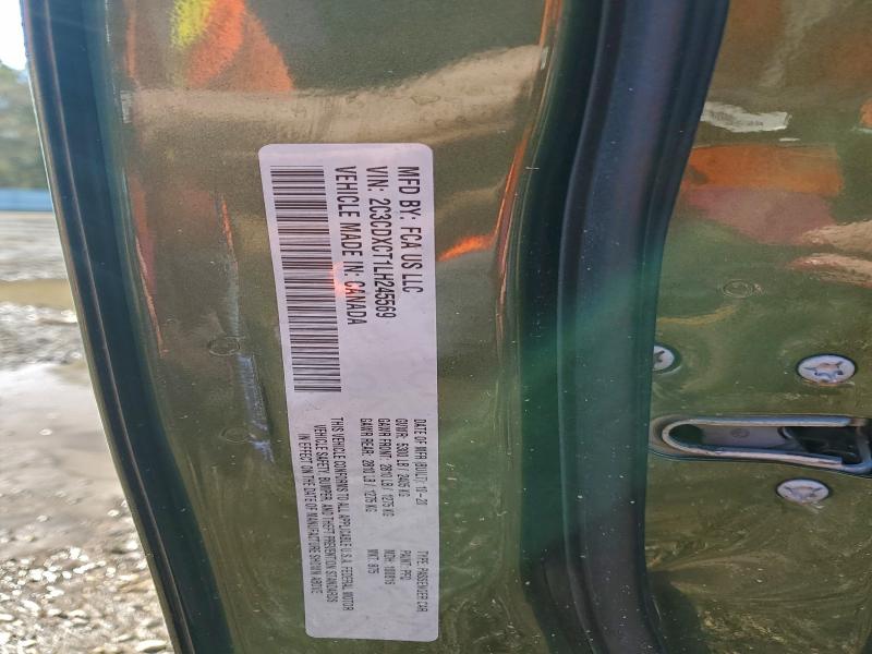 95337375 :رقم المزاد ، 2C3CDXCT1LH245569 vin ، 2020 Dodge Charger مزاد بيع
