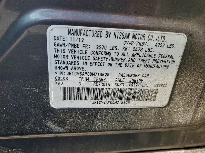 Продаж на аукціоні авто 2013 Infiniti G37 Sedan, vin: JN1CV6AP0DM718629, номер лоту: 95220705