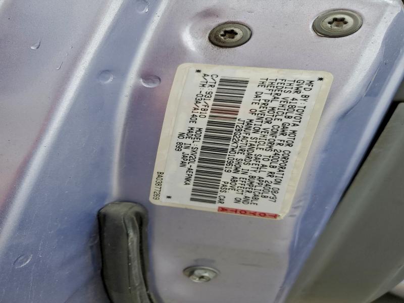 1998 Toyota Camry მანქანა იყიდება აუქციონზე, vin: JT2BG22K7W0109619, აუქციონის ნომერი: 97059875