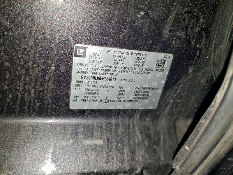 Aukcja sprzedaży 2015 Cadillac Escalade, vin: 1GYS4MKJ8FR564813, numer aukcji: 95981135