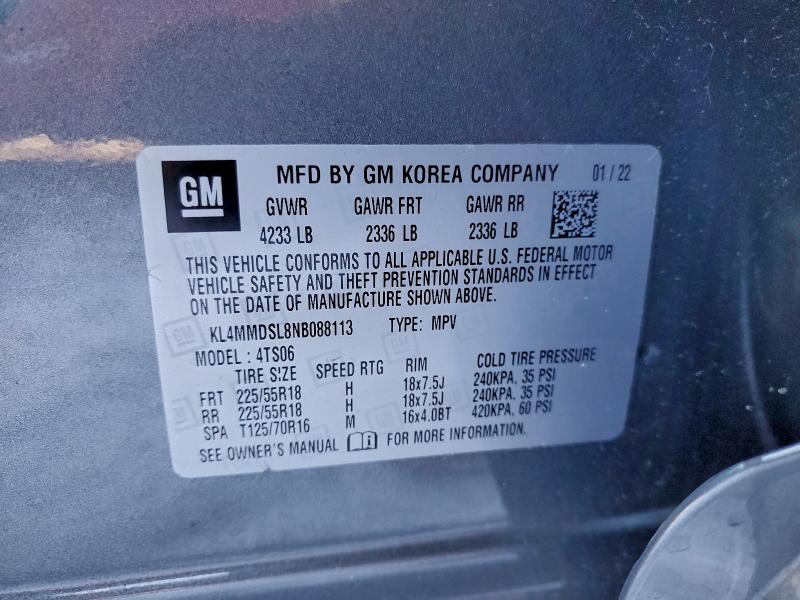 Продаж на аукціоні авто 2022 Buick Encore Gx, vin: KL4MMDSL8NB088113, номер лоту: 96608305