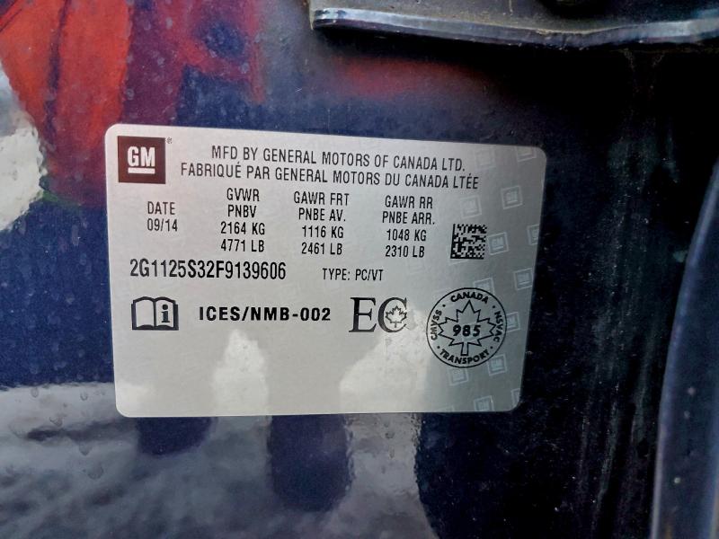 Продаж на аукціоні авто 2015 Chevrolet Impala Lt, vin: 2G1125S32F9139606, номер лоту: 96884235