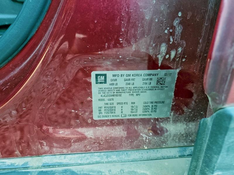 Продаж на аукціоні авто 2017 Buick Encore, vin: KL4CJ2SB4HB165192, номер лоту: 97647845