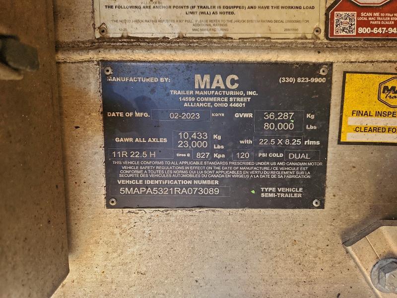 95212215 :رقم المزاد ، 5MAPA5321RA073089 vin ، 2024 Mac Unknown مزاد بيع