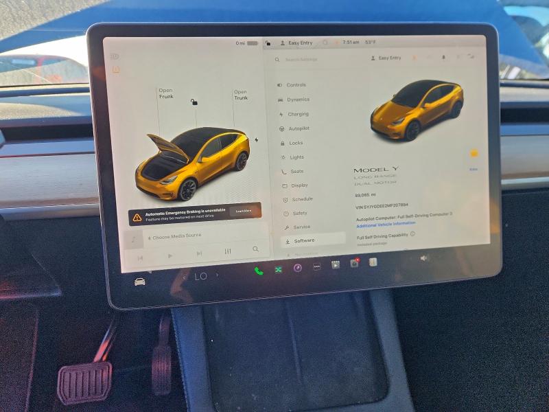 2021 Tesla Model Y მანქანა იყიდება აუქციონზე, vin: 5YJYGDEE2MF207894, აუქციონის ნომერი: 94682735