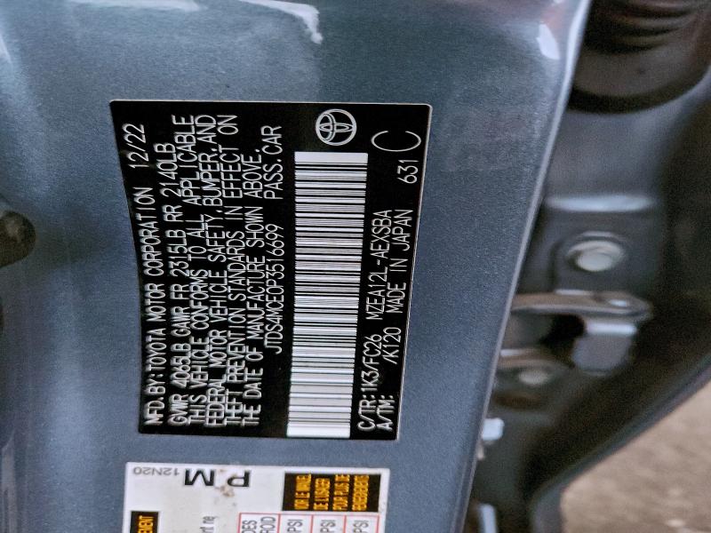 Продаж на аукціоні авто 2023 Toyota Corolla Se, vin: JTDS4MCE0P3516699, номер лоту: 97578685