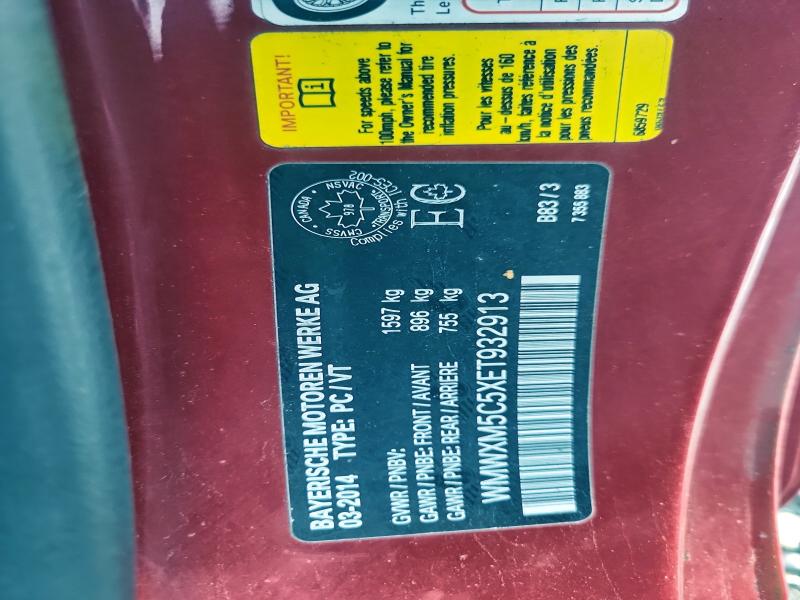 2014 Mini Cooper მანქანა იყიდება აუქციონზე, vin: WMWXM5C5XET932913, აუქციონის ნომერი: 96530805
