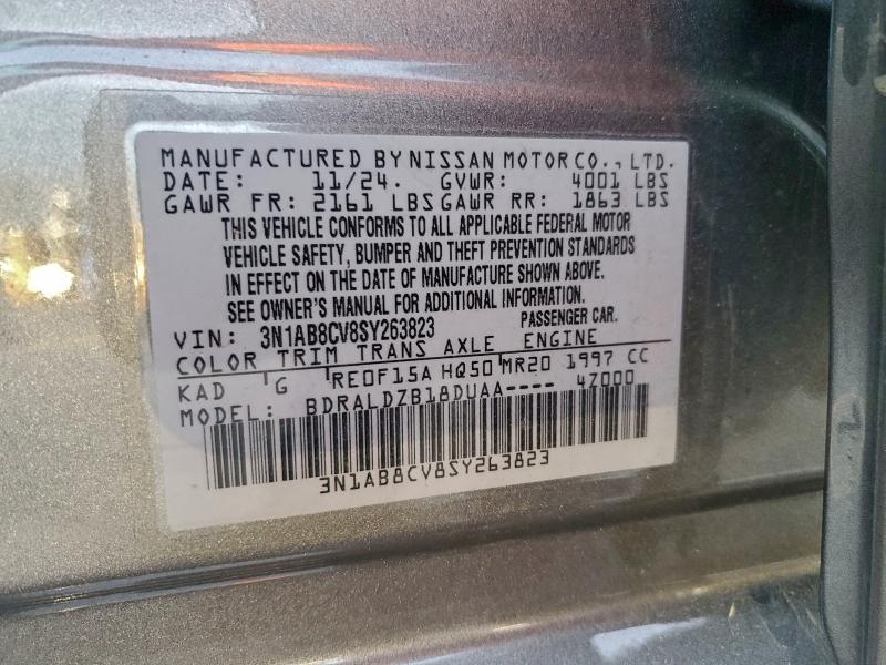 97548065 :رقم المزاد ، 3N1AB8CV8SY263823 vin ، 2025 Nissan Sentra مزاد بيع