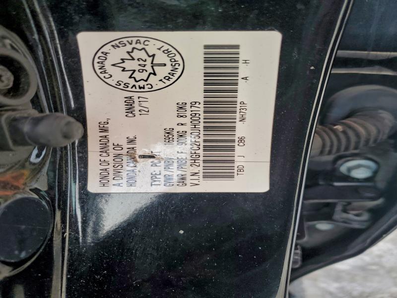 Aukcja sprzedaży 2018 Honda Civic, vin: 2HGFC2F50JH009179, numer aukcji: 97522175