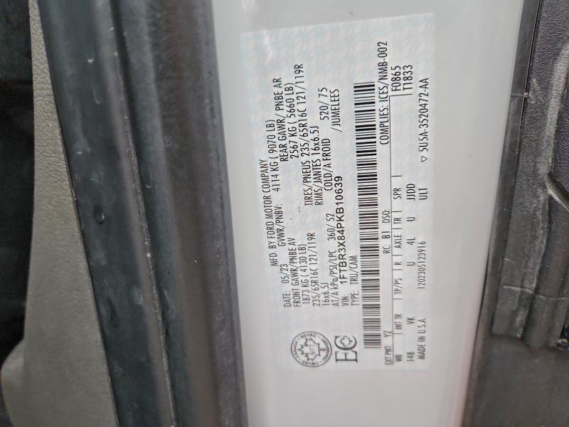 Auction sale of the 2023 Ford Transit T-, vin: 1FTBR3X84PKB10639, lot number: 96893925