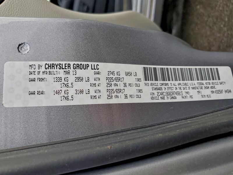 Aukcja sprzedaży 2013 Chrysler Town & Cou, vin: 2C4RC1BG6DR745815, numer aukcji: 97290385