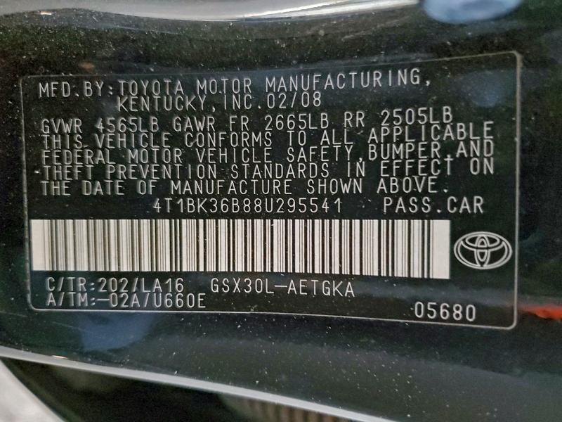 Продажа на аукционе авто 2008 Toyota Avalon, vin: 4T1BK36B88U295541, номер лота: 98196865