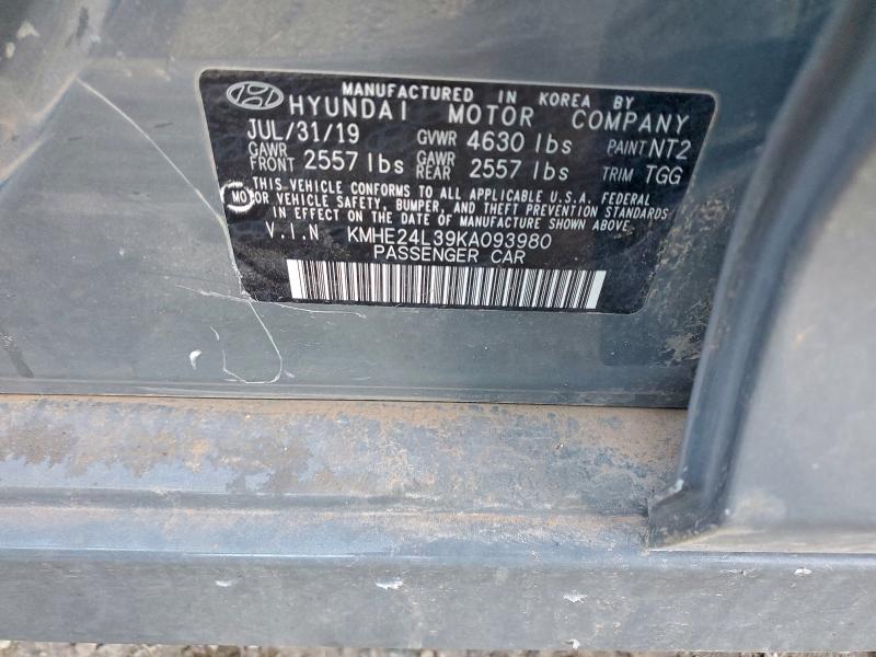 Продажа на аукционе авто 2019 Hyundai Sonata, vin: KMHE24L39KA093980, номер лота: 96716315