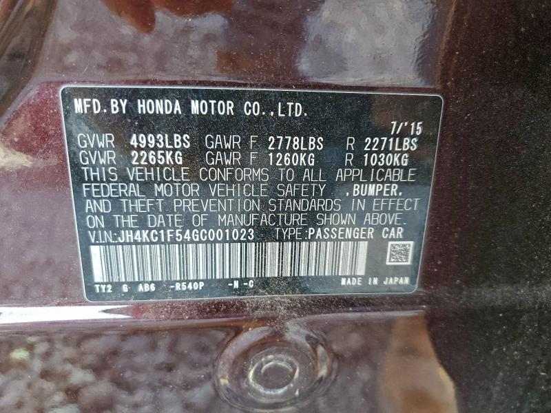 Продаж на аукціоні авто 2016 Acura Rlx, vin: JH4KC1F54GC001023, номер лоту: 97953085