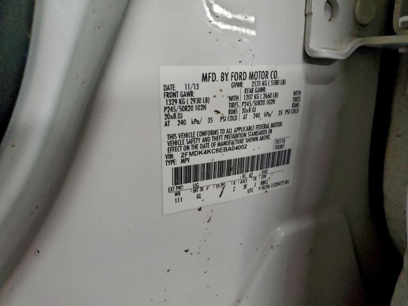 Продажа на аукционе авто 2014 Ford Edge, vin: 2FMDK4KC6EBA04002, номер лота: 95844545