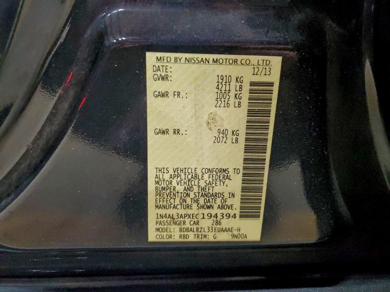 Продаж на аукціоні авто 2014 Nissan Altima, vin: 1N4AL3APXEC194394, номер лоту: 94812955