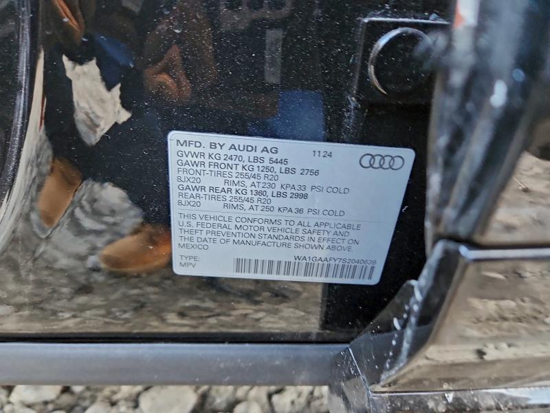 Aukcja sprzedaży 2025 Audi Q5, vin: WA1GAAFY7S2040639, numer aukcji: 96251245