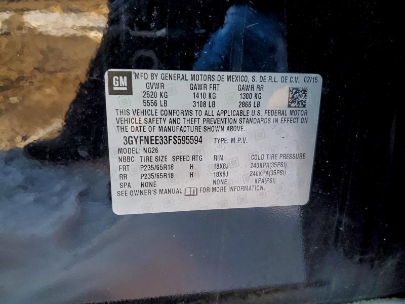 Продаж на аукціоні авто 2015 Cadillac Srx, vin: 3GYFNEE33FS595594, номер лоту: 95562995