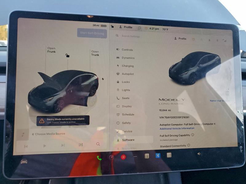 Продажа на аукционе авто 2025 Tesla Model Y, vin: 7SAYGDED3SF218281, номер лота: 93929205