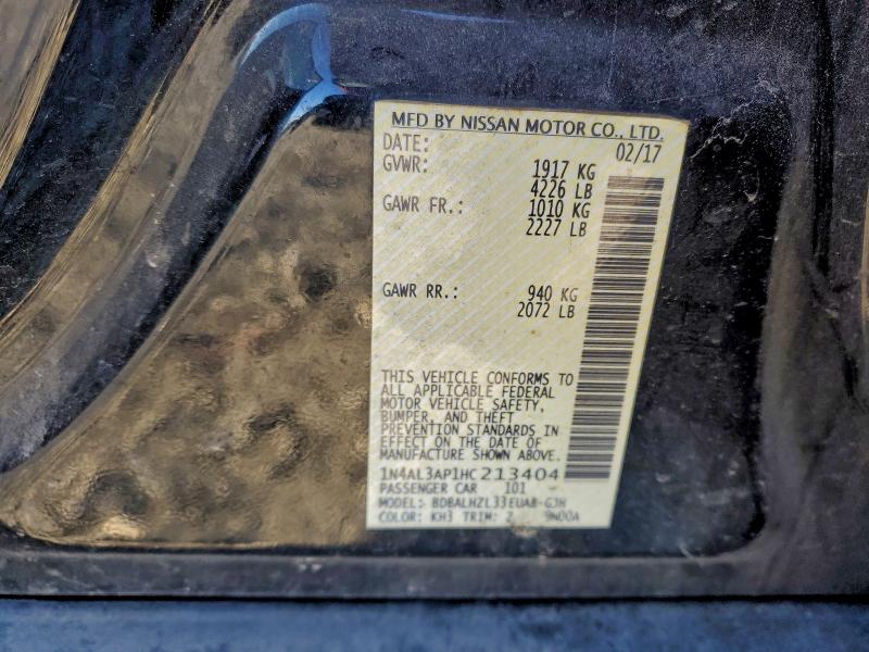 95073045 :رقم المزاد ، 1N4AL3AP1HC213404 vin ، 2017 Nissan Altima 2.5 مزاد بيع