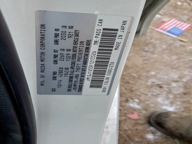 98820825 :رقم المزاد ، JM1GJ1V53F1215526 vin ، 2015 Mazda 6 Touring مزاد بيع