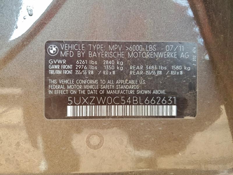 2011 Bmw X5 Xdrive3 მანქანა იყიდება აუქციონზე, vin: 5UXZW0C54BL662631, აუქციონის ნომერი: 97227025