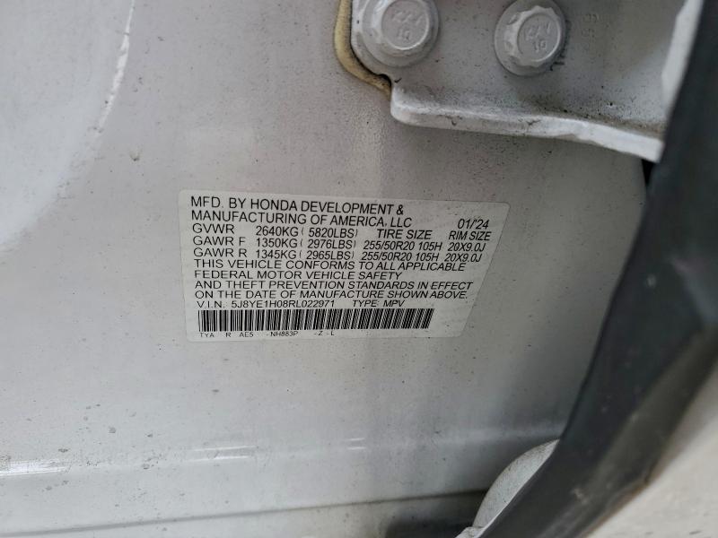95554655 :رقم المزاد ، 5J8YE1H08RL022971 vin ، 2024 Acura Mdx مزاد بيع