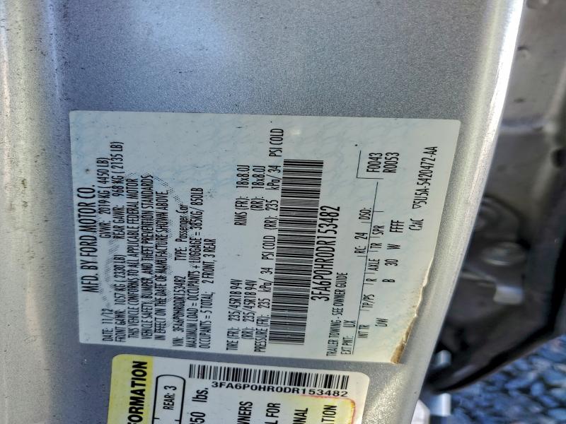 Продаж на аукціоні авто 2013 Ford Fusion, vin: 3FA6P0HR0DR153482, номер лоту: 96822995