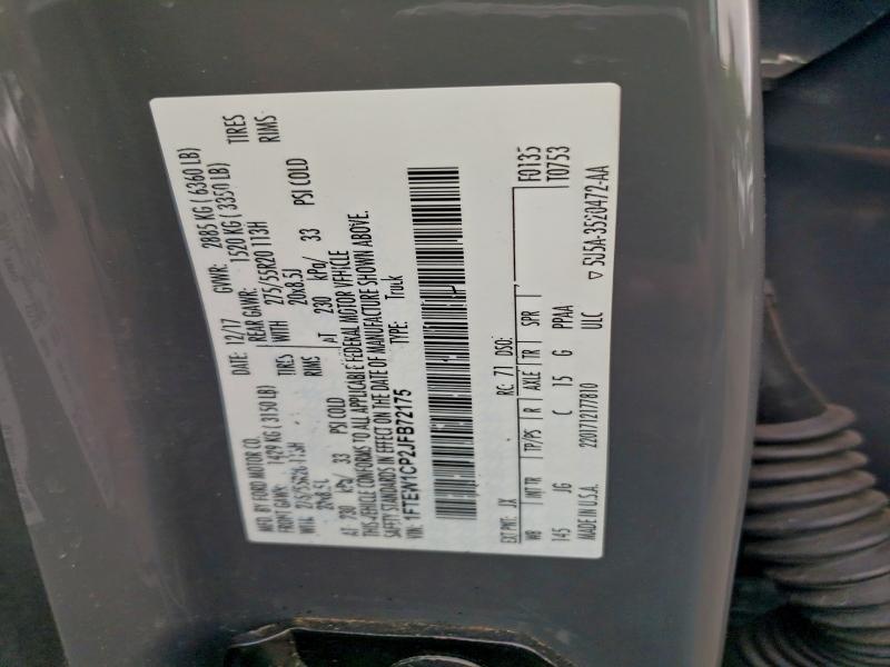 Aukcja sprzedaży 2018 Ford F150, vin: 1FTEW1CP2JFB72175, numer aukcji: 97392625