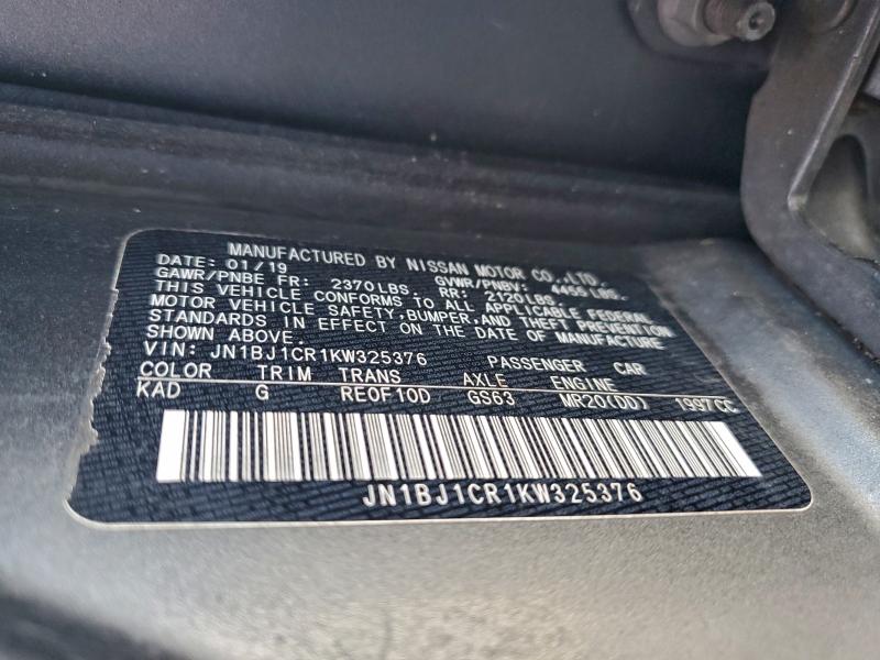Продаж на аукціоні авто 2019 Nissan Rogue Sport, vin: JN1BJ1CR1KW325376, номер лоту: 96478365