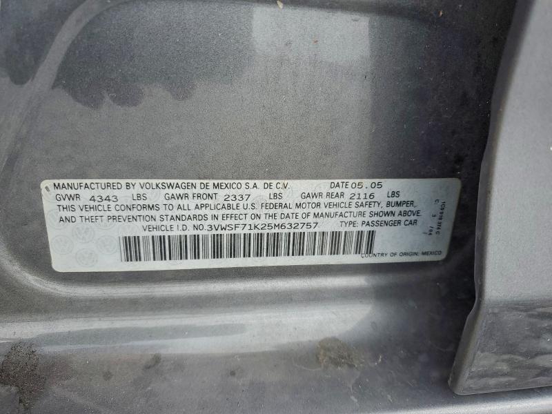 96246725 :رقم المزاد ، 3VWSF71K25M632757 vin ، 2005 Volkswagen New Jetta مزاد بيع
