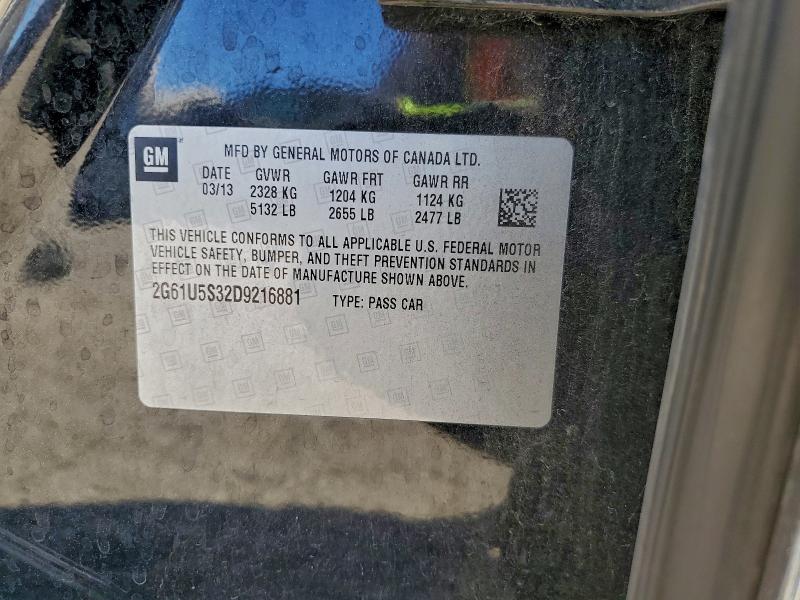 Aukcja sprzedaży 2013 Cadillac Xts, vin: 2G61U5S32D9216881, numer aukcji: 96317215