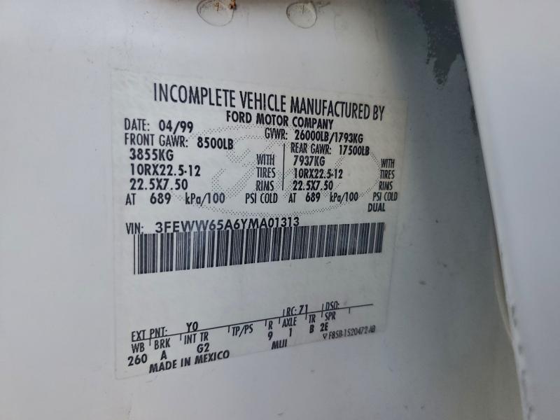 Продажа на аукционе авто 2000 Ford F650, vin: 3FEWW65A6YMA01313, номер лота: 92920745
