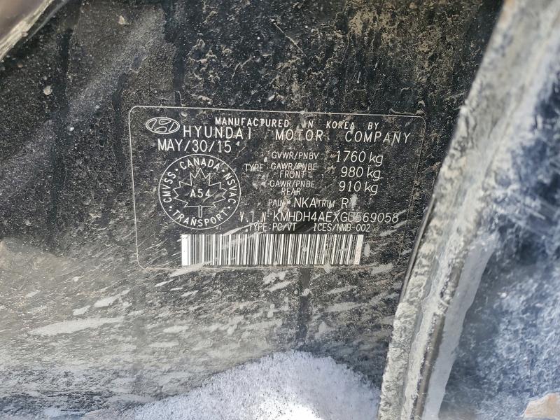 Aukcja sprzedaży 2016 Hyundai Elantra, vin: KMHDH4AEXGU569058, numer aukcji: 97000825