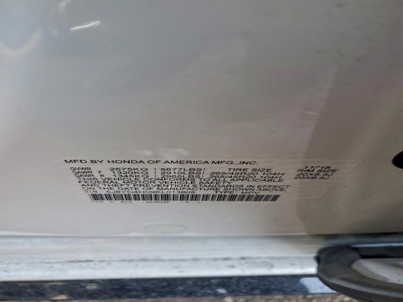 2019 Acura Mdx A-spec მანქანა იყიდება აუქციონზე, vin: 5J8YD4H09KL013805, აუქციონის ნომერი: 97056455
