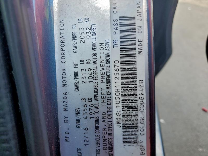 Продажа на аукционе авто 2017 Mazda 6, vin: JM1GL1U50H1125670, номер лота: 98118825