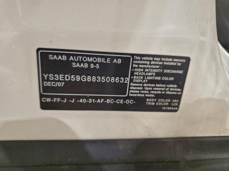 Продажа на аукционе авто 2008 Saab 9-5, vin: YS3ED59G883508632, номер лота: 97619025