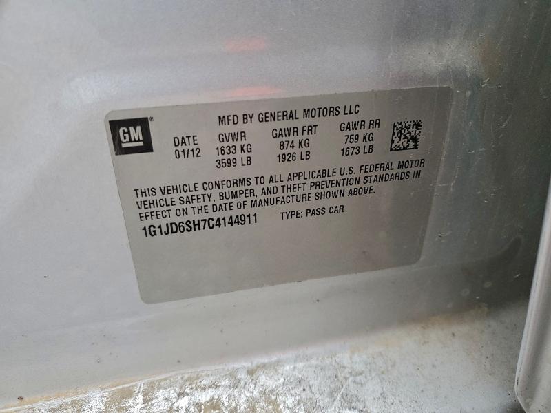Aukcja sprzedaży 2012 Chevrolet Sonic, vin: 1G1JD6SH7C4144911, numer aukcji: 95487165