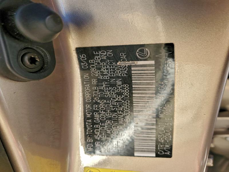 Aukcja sprzedaży 2005 Lexus Es, vin: JTHBA30G555108868, numer aukcji: 95922825