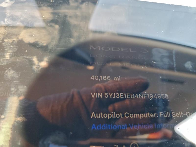 Aukcja sprzedaży 2022 Tesla Model 3, vin: 5YJ3E1EB4NF194958, numer aukcji: 93973115
