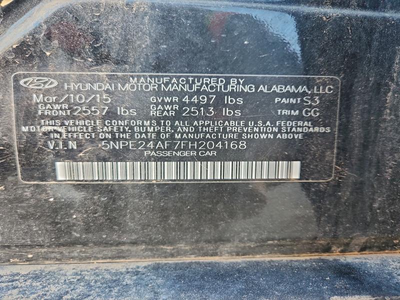 Продаж на аукціоні авто 2015 Hyundai Sonata Se, vin: 5NPE24AF7FH204168, номер лоту: 96886445