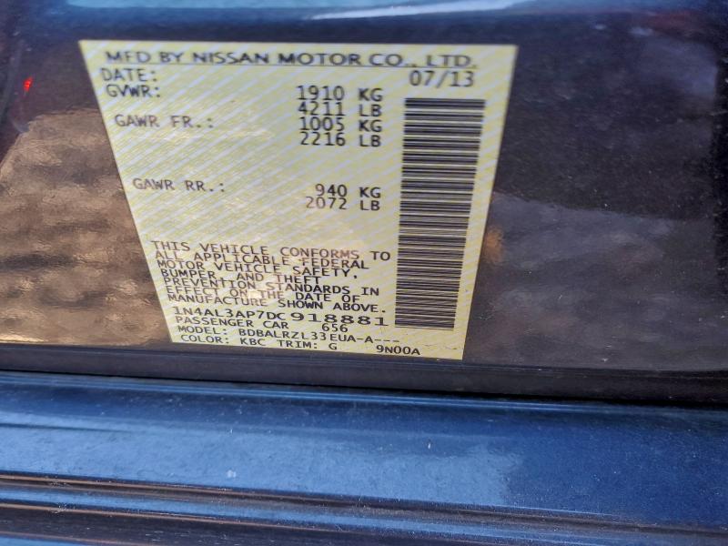 Aukcja sprzedaży 2013 Nissan Altima, vin: 1N4AL3AP7DC918881, numer aukcji: 97942615