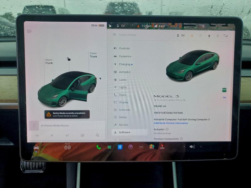 95888845 :رقم المزاد ، 5YJ3E1EA8LF597846 vin ، 2020 Tesla Model 3 مزاد بيع