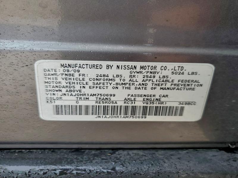Продажа на аукционе авто 2010 Infiniti Ex35, vin: JN1AJ0HR1AM750699, номер лота: 96481605
