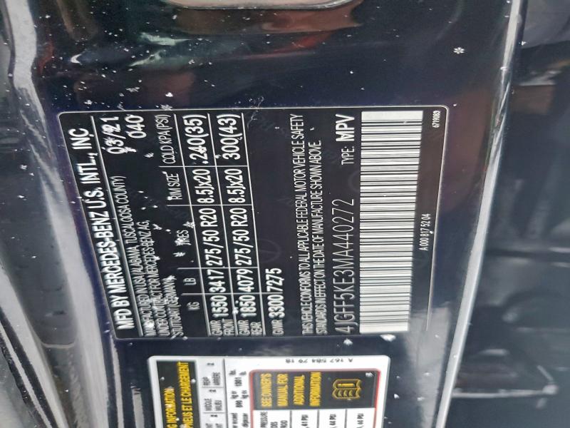 Продажа на аукционе авто 2021 Mercedes-benz Gls 450 4m, vin: 4JGFF5KE3MA440272, номер лота: 96973905