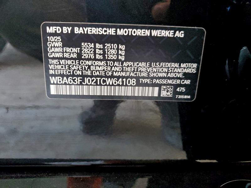 Auction sale of the 2026 Bmw 540, vin: WBA63FJ02TCW64108, lot number: 95840995