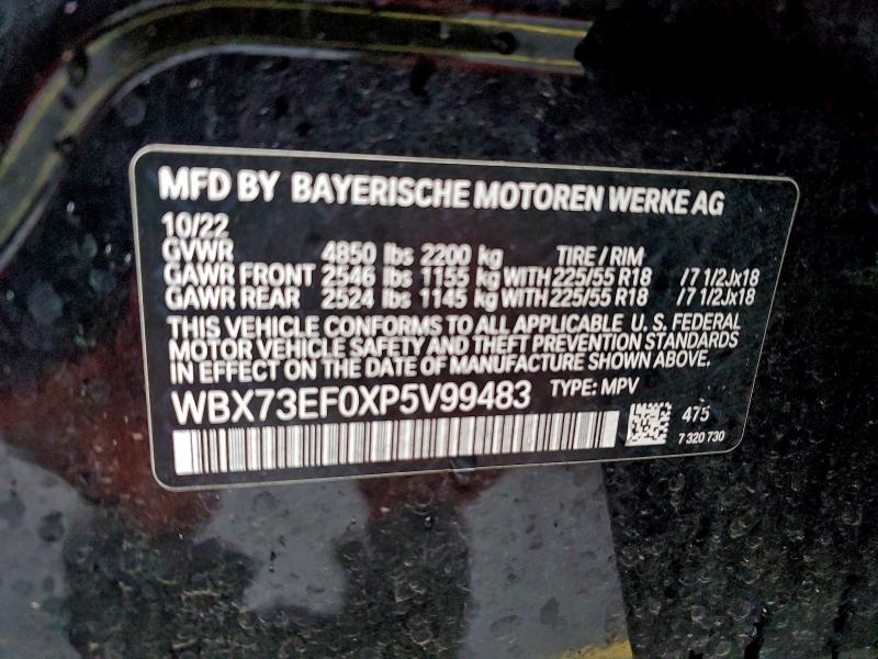 94957795 :رقم المزاد ، WBX73EF0XP5V99483 vin ، 2023 Bmw X1 مزاد بيع