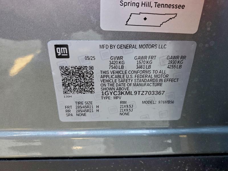 Aukcja sprzedaży 2026 Cadillac Vistiq Lux, vin: 1GYC3KML9TZ703367, numer aukcji: 95848845