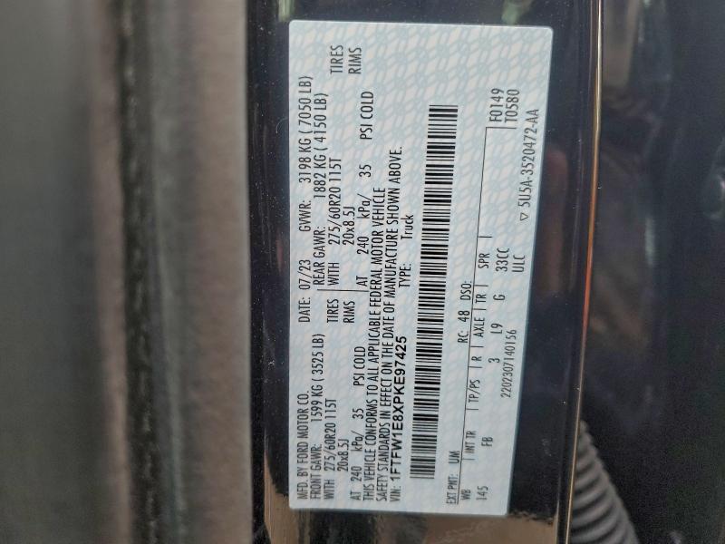Продажа на аукционе авто 2023 Ford F150, vin: 1FTFW1E8XPKE97425, номер лота: 55476146